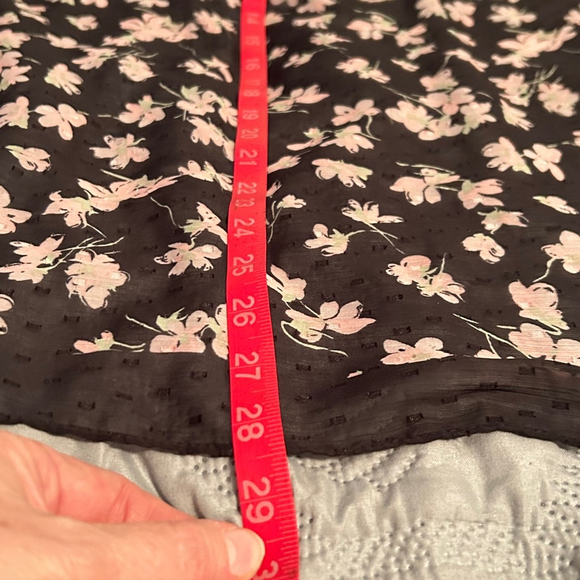 LC Lauren Conrad Black Pink Floral Sheer Kimono Open Front Tassel OS - Picture 7 of 8